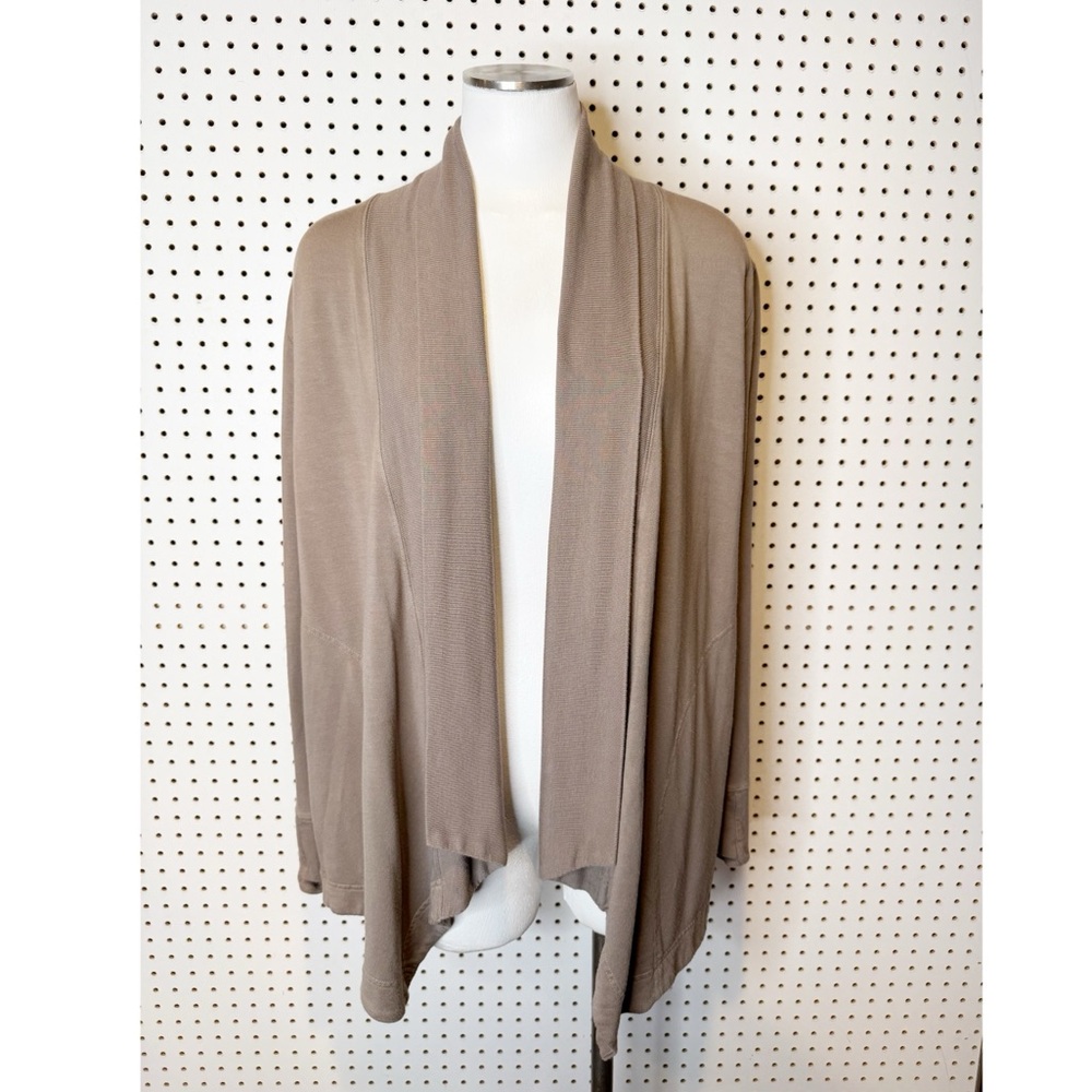 Athleta | Lightweight Tan Open Front Shawl Collar Cardigan w/ Pockets‎ Sz. XS